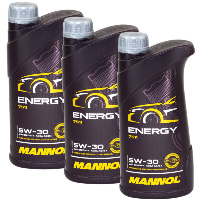 MANNOL Engineoil 5W-30 Energy API SN/ CH-4 3 X 1 liters buy online by,  14,95 €