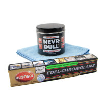 Nevr Dull polishing cotton + 75 ml precious chrome metal...